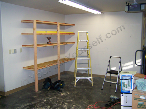 Garage Shelves One Unit Done